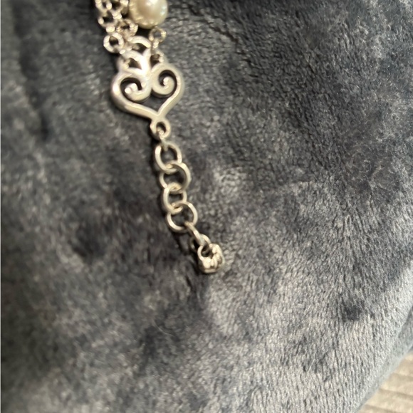 Brighton Silver & Pearl Heart Bracelet – 10” Adjustable - Picture 3 of 3